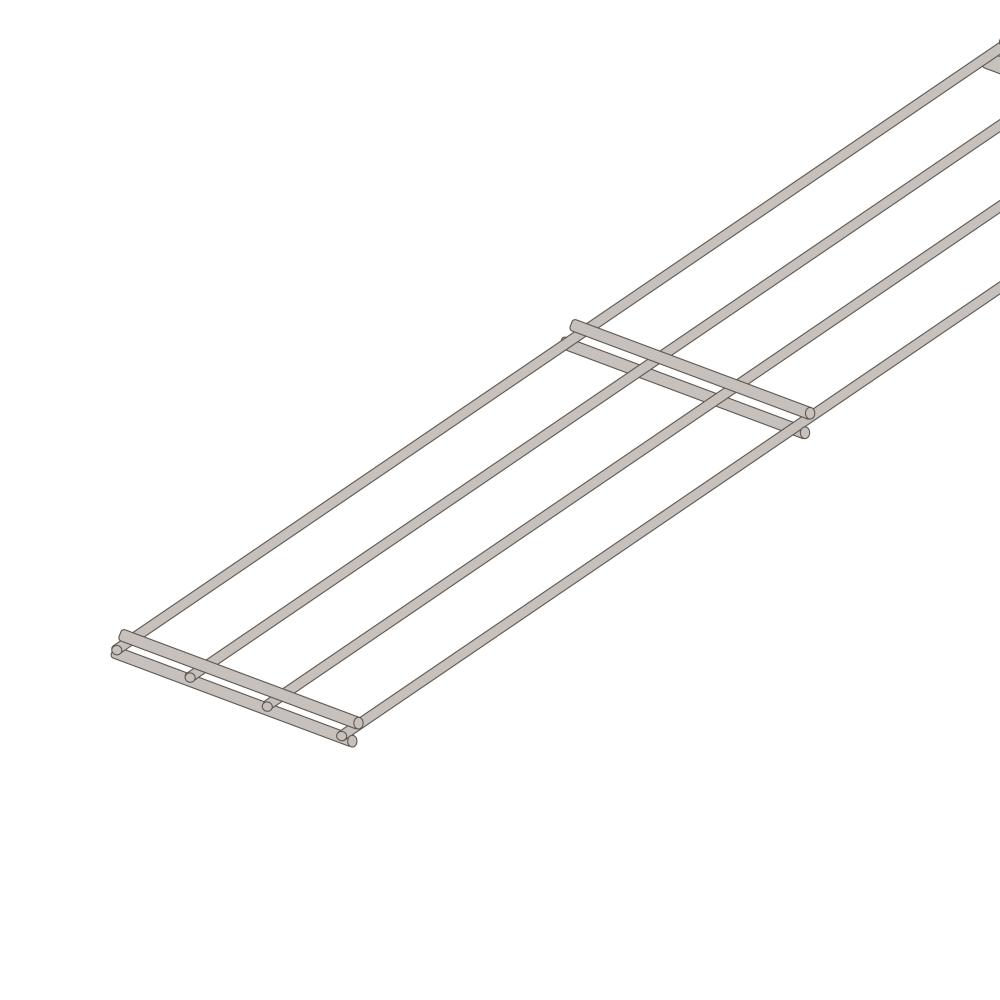 Wandsystem 100 mm Abdeckgitter mit Klammerset