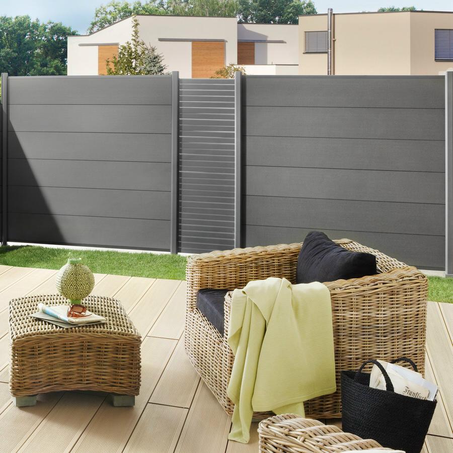 Sichtschutz WPC XL 1780 x 1830 mm anthrazit