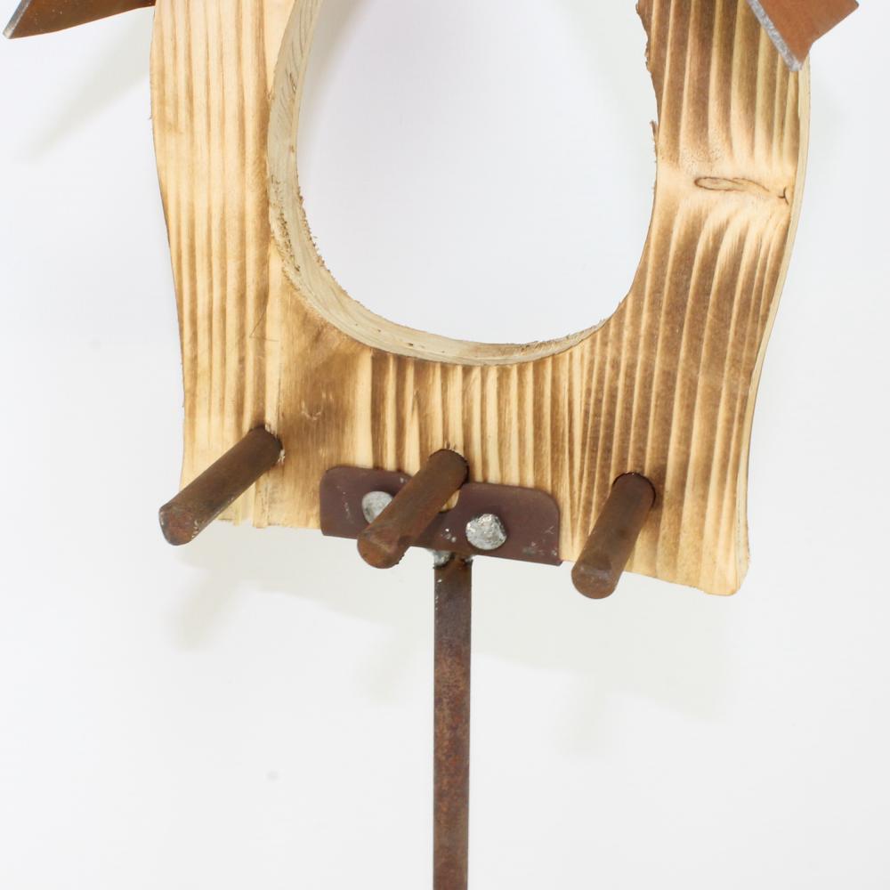 Vogelhaus Rost/Holz Meisenknödelhalter auf Stab