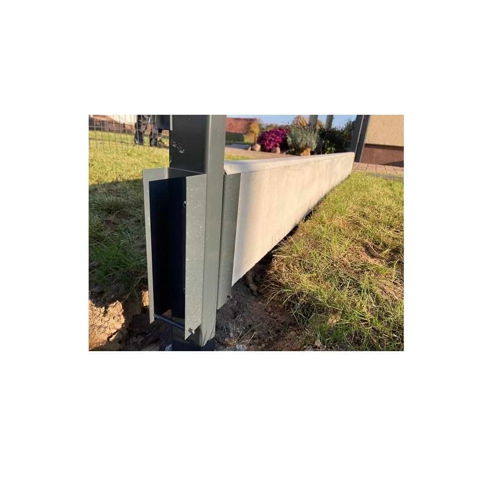 Randsteinhalter Zaunpfosten 60 mm anthrazit
