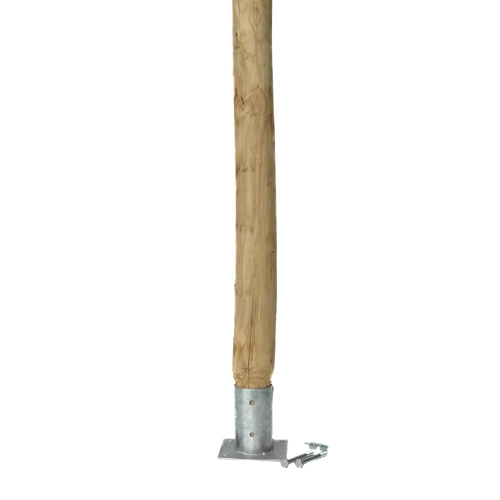 Staketenzaun 0800 mm Holzpfahl Kastanie 090/110 mm Aufschraubhülse