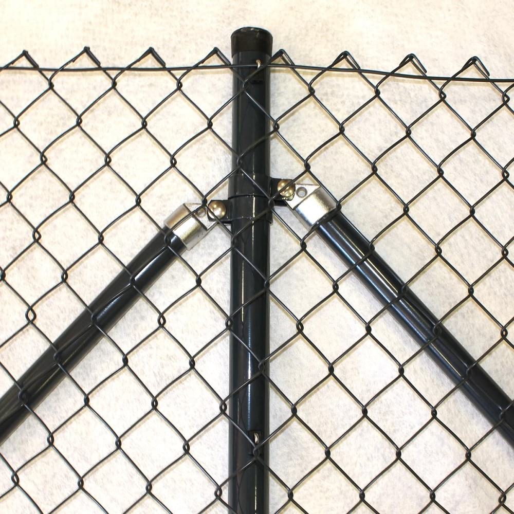 Maschendrahtzaun 1250 mm 50x3,1 anthrazit, Pfosten 34 mm, Set