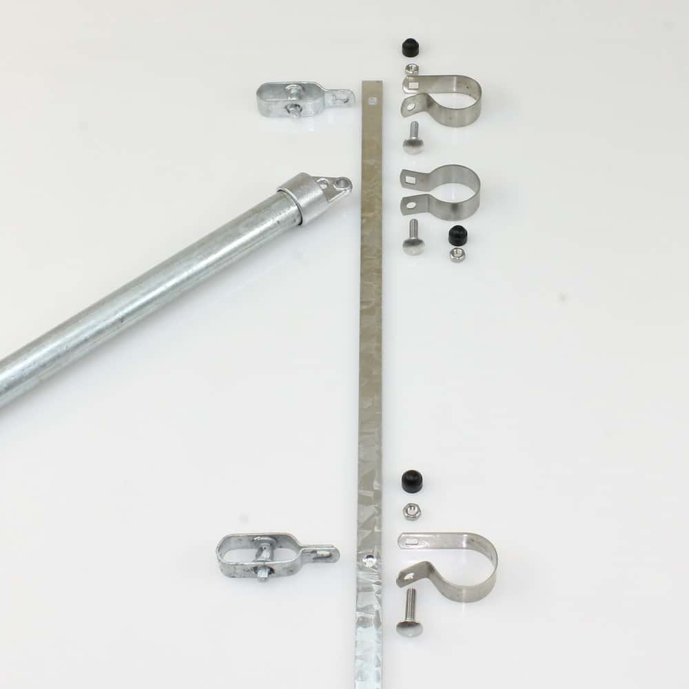 Zaunanschluss 1000mm für Pfosten Ø 42mm, Strebe Ø 34mm