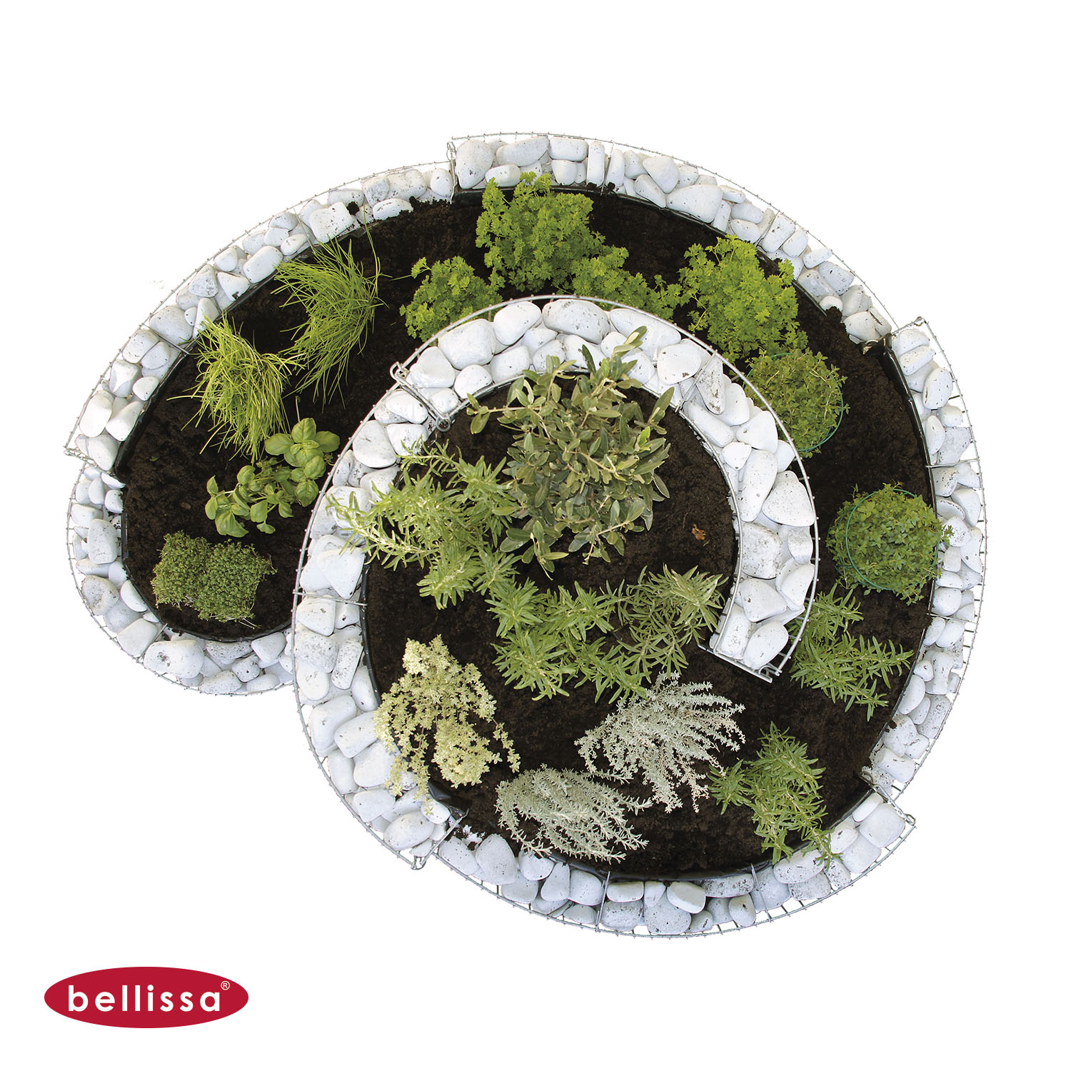 Kräuterspirale Gabione 1400 x 1100 mm