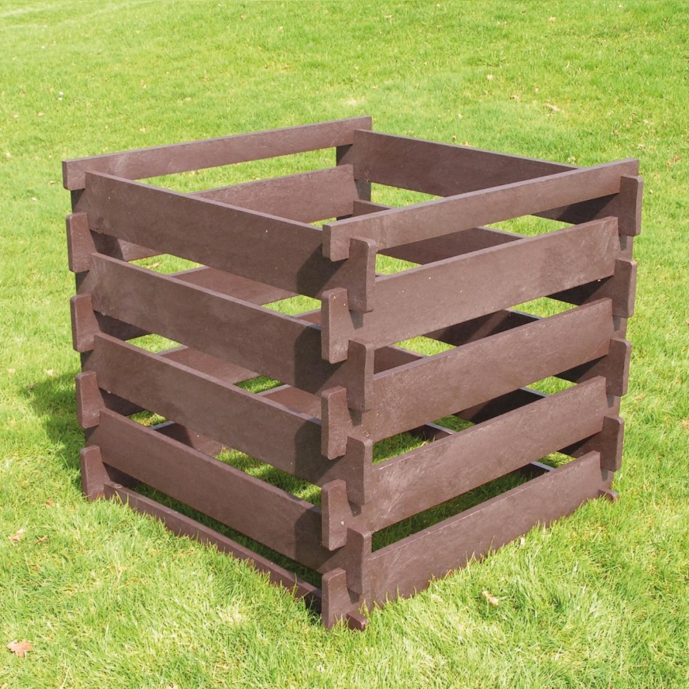 Komposter 1000 x 1000 x 900 mm Recyclingkunststoff braun