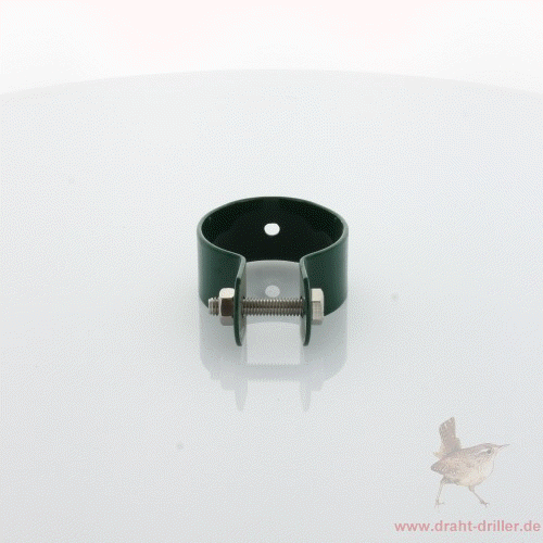 Schelle Ø 042 mm grün mit Schlossschraube