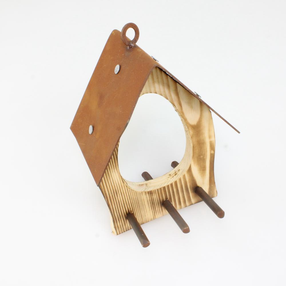 Vogelhaus Rost/Holz Meisenknödelhalter zum Hängen