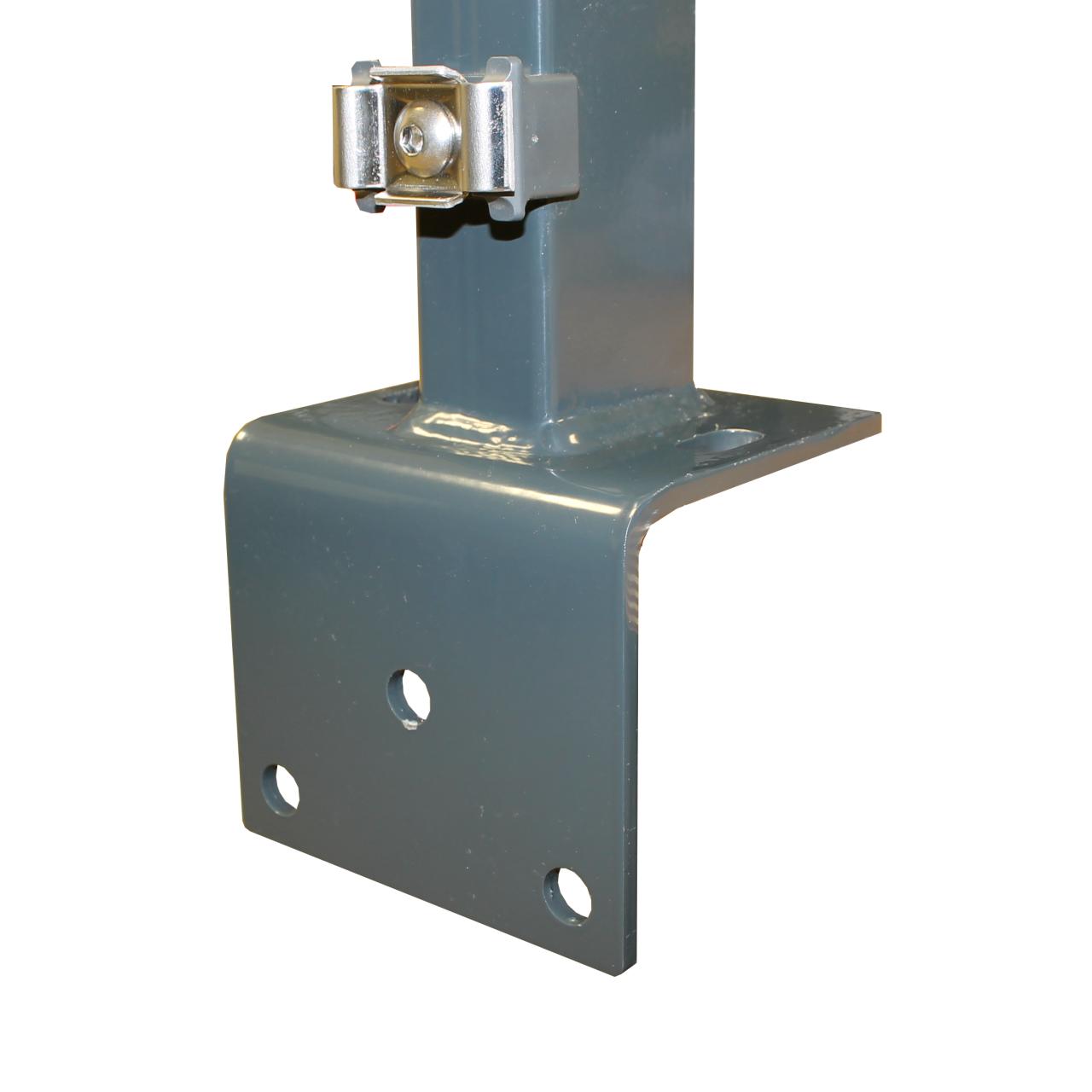 Höhe 0630 mm Zaunpfosten mit angeschweißter Bodenplatte anthrazit (A)