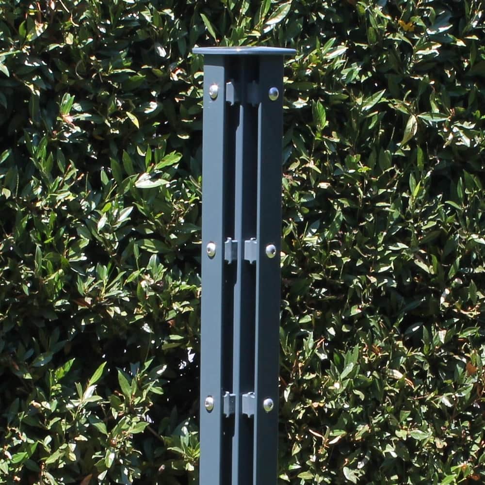 Höhe 0630 mm anthrazit, Zaunpfosten 60x60 Typ HS Eck