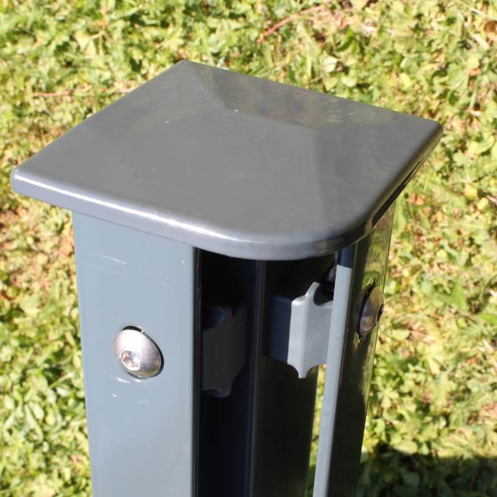 Höhe 0630 mm anthrazit, Zaunpfosten 60x60 Typ HS Eck