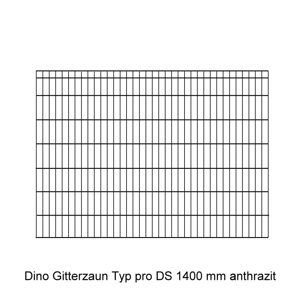 DINO Höhe 1400mm, Gittermatte pro DS, anthrazit