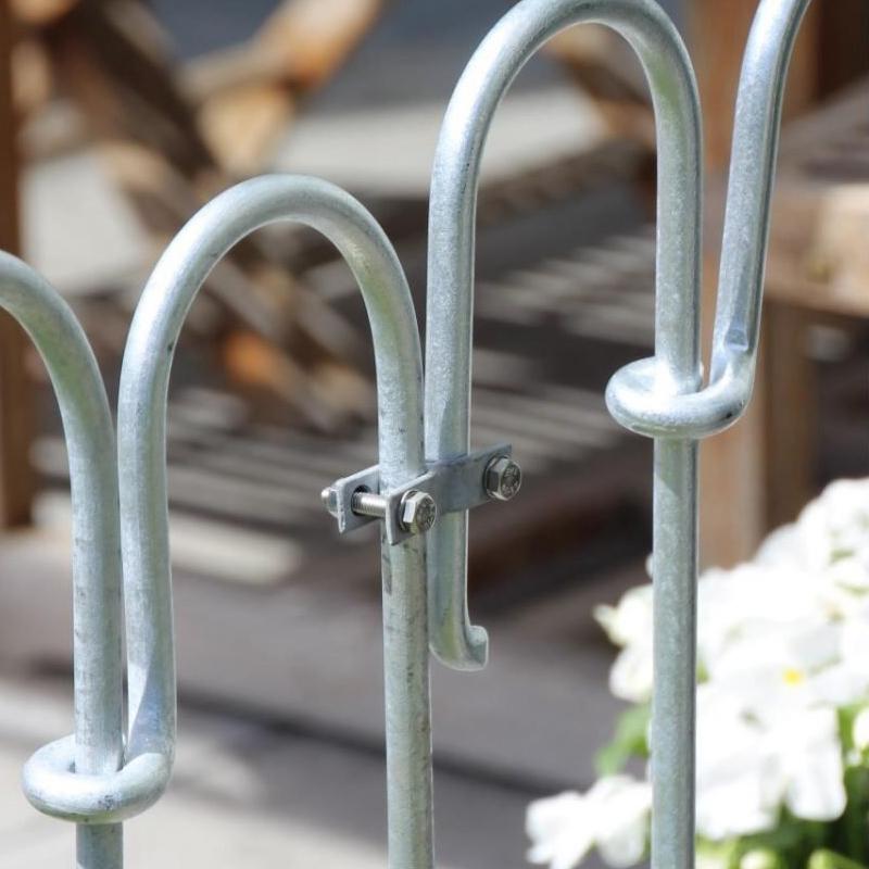 Steckzaun Poolfix Verbindungsklemme blank