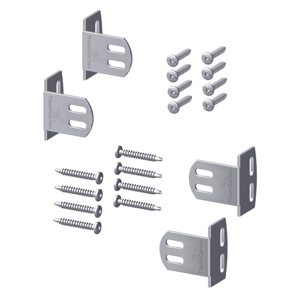 Vorgartenzaun RAJA WPC Alu XL - Zaunhalter 4er-Set