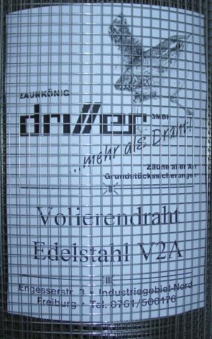 Volierendraht V2A 12,5x1,5x1000 mm - Edelstahl 25,00 lfm
