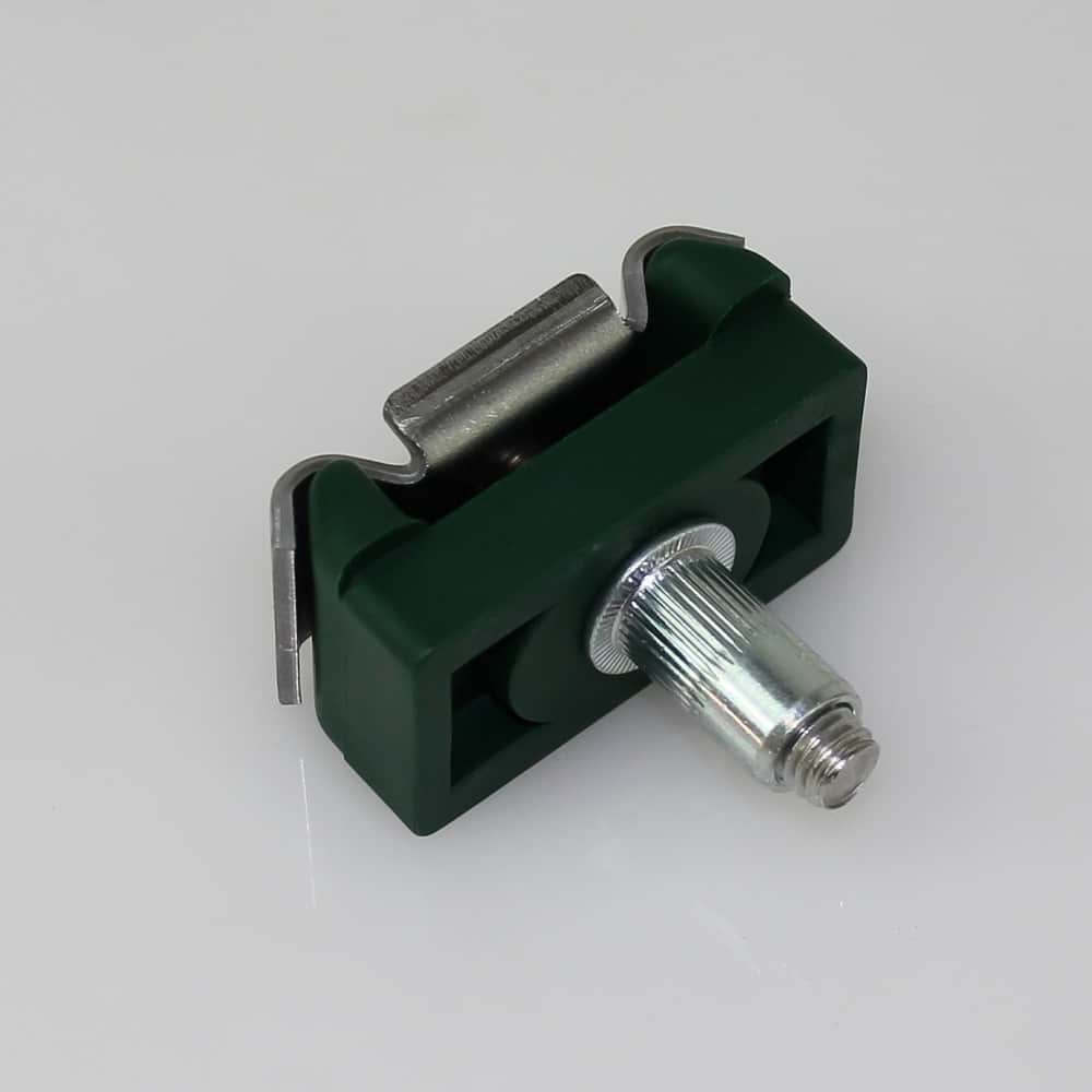 Mattenhalter Pfosten 50+ mm mit Schraube + Blindnietmutter grün