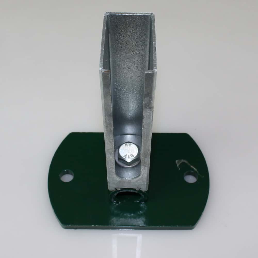 Bodenplatte für Rechteckrohr 60x40mm, bis 1230 mm Flexi grün