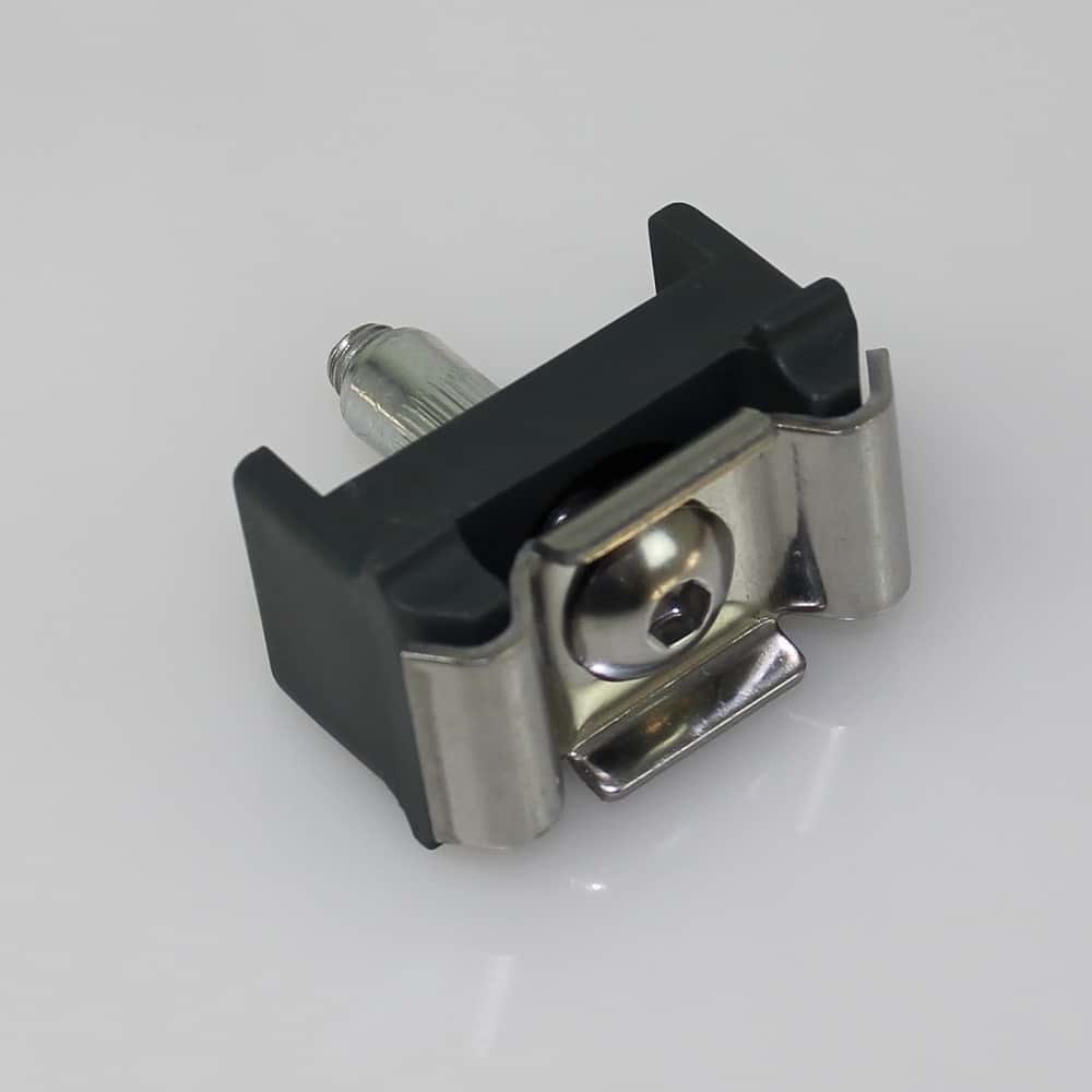 Mattenhalter Pfosten 40 mm mit Schraube + Blindnietmutter anth.