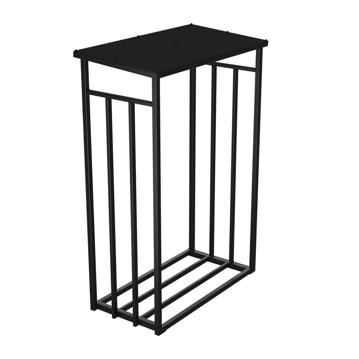 Brennholzunterstand 1000 x 1800 mm x 650 mm schwarz