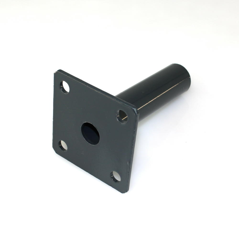 Bodenplatte für Rundpfosten 42mm / 100x100x4,0mm kurz anthrazit