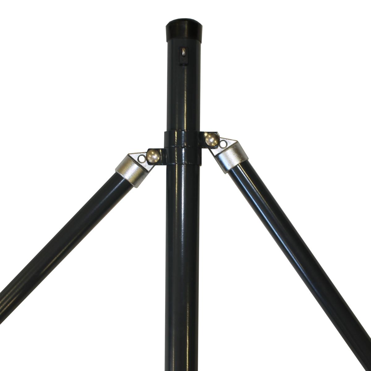 Zaunhöhe 1500 mm, Pfosten anthrazit Ø 48x2000 mm Eck