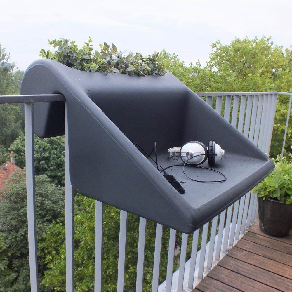 Pflanzbehälter Ablagetisch BalKonzept 600x400 mm anthrazit