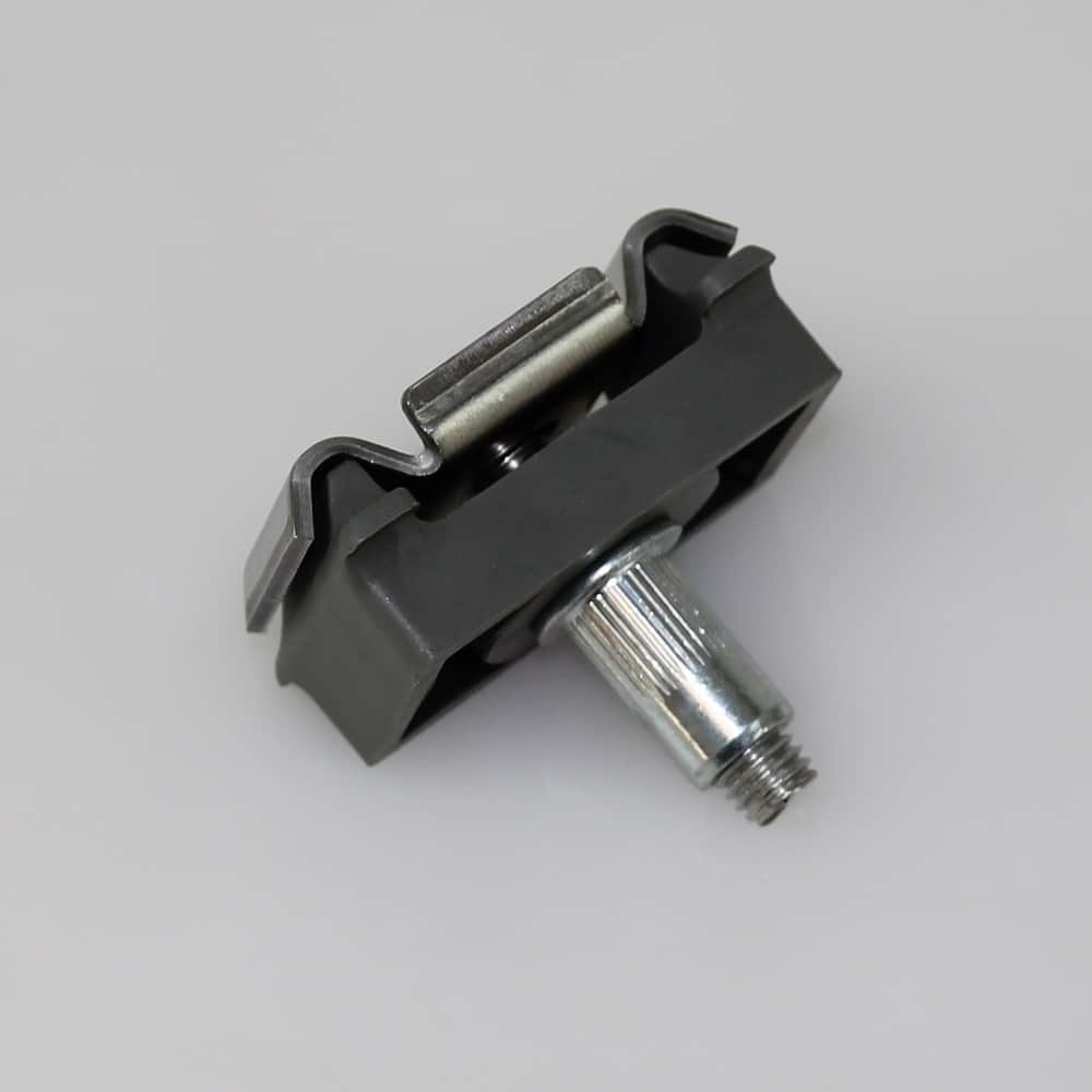 Mattenhalter Pfosten 50+ mm mit Schraube + Blindnietmutter grau II